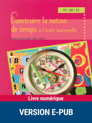 cover image of Construire la notion de temps à l'école maternelle EPUB